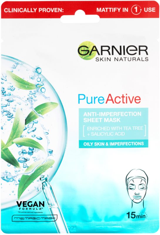 Garnier Pure Active mască cu efect de curățare 28 g