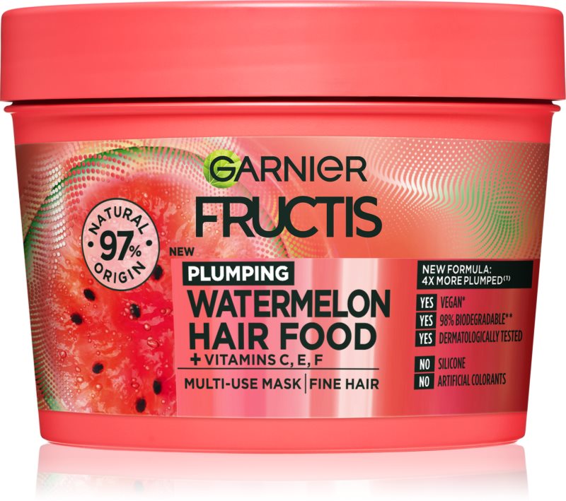 Garnier Fructis Watermelon Hair Food masca revitalizanta pentru par slab 390 ml