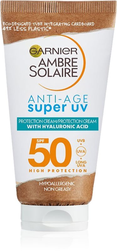 Garnier Ambre Solaire Super UV crema protectoare pentru fata antirid SPF 50 50 ml