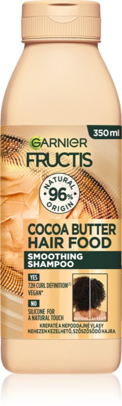 Garnier Fructis Cocoa Butter Hair Food şampon de netezire pentru par indisciplinat 350 ml