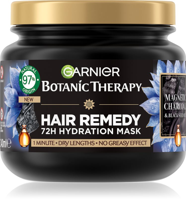 Garnier Ultra Doux Magnetic Charcoal masca hidratanta pentru scalp gras și vârfuri uscate 340 ml
