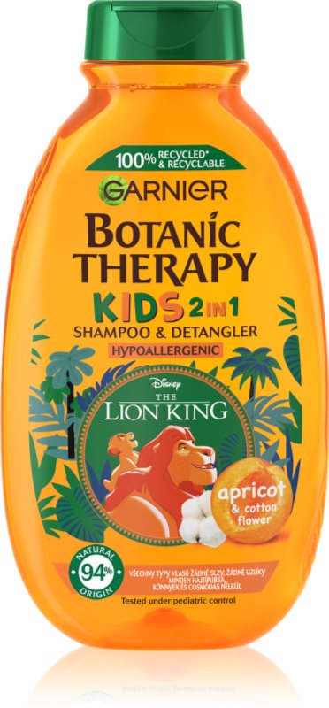 Garnier Botanic Therapy Disney Kids sampon si balsam 2 in 1 pentru par usor de pieptanat pentru copii 400 ml