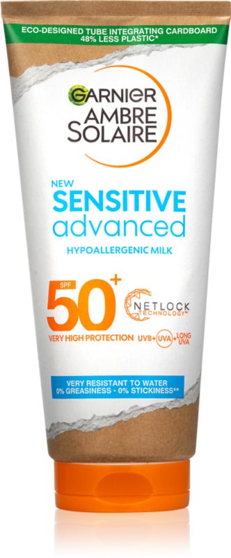 Garnier Ambre Solaire Sensitive Advanced loțiune pentru plaja pentru piele sensibila SPF 50+ 175 ml