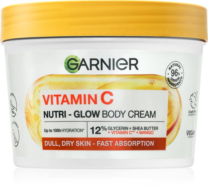 Garnier Body SuperFood cremă de corp, cu efect de iluminare cu vitamina C 380 ml