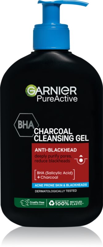 Garnier Pure Active Charcoal gel de curățare impotriva punctelor negre 250 ml
