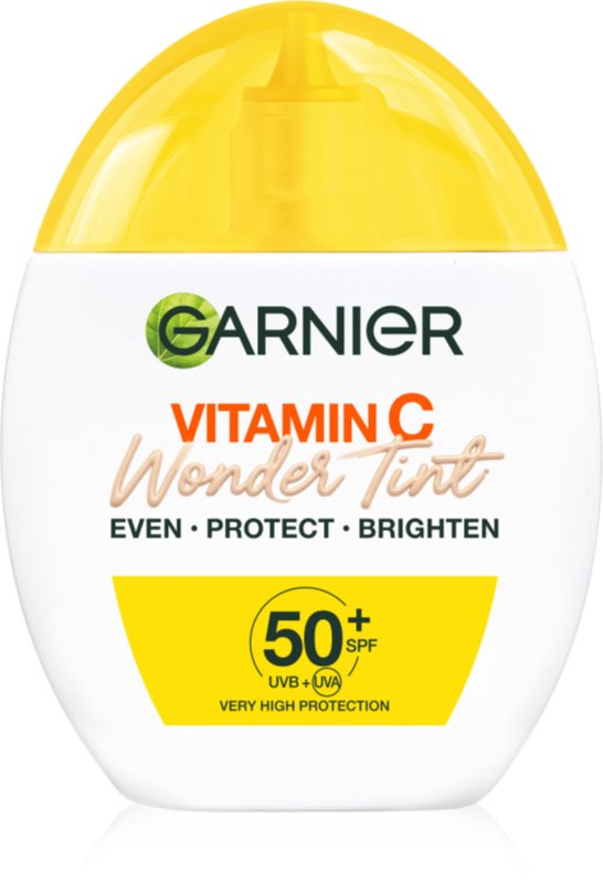 Garnier Vitamin C Wonder Tint Fluid nuantator cu textura usoara SPF 50+