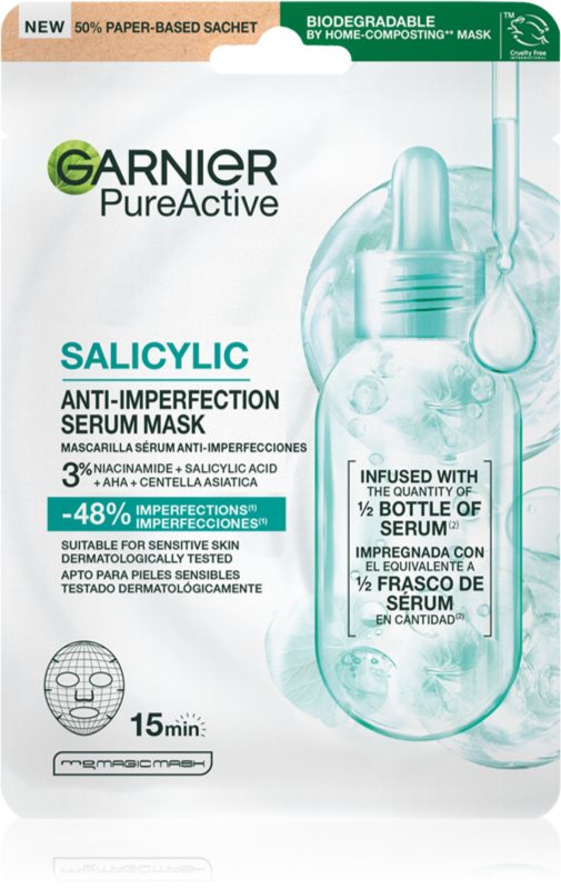 Garnier Pure Active Salicylic masca pentru celule impotriva imperfectiunilor pielii 1 buc