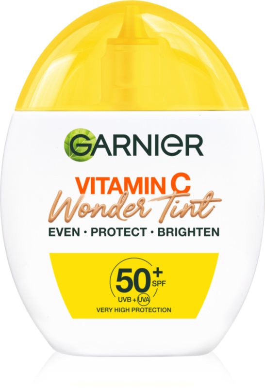 Garnier Vitamin C Wonder Tint Fluid nuantator cu textura usoara SPF 50+