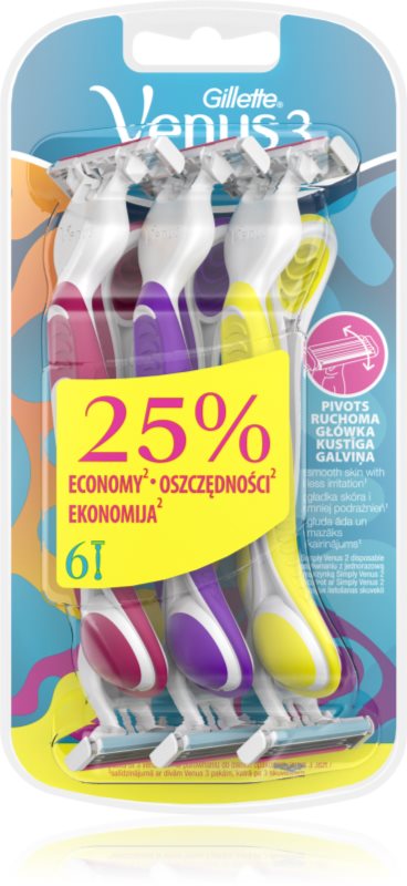 Gillette Venus Comfort Colours aparat de ras de unică folosință 6 buc