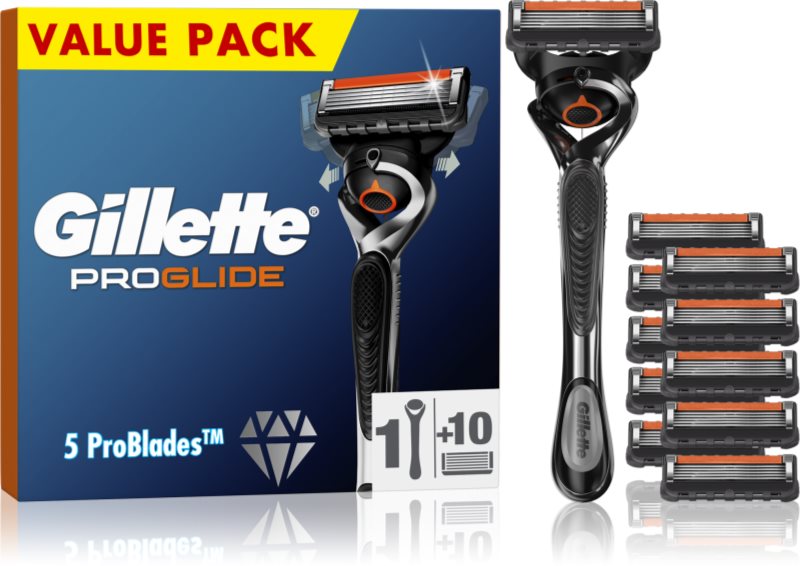 Gillette ProGlide Aparat de ras + rezervă lame 10 buc