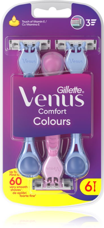 Gillette Venus Comfort Colours aparat de ras de unică folosință 6 buc