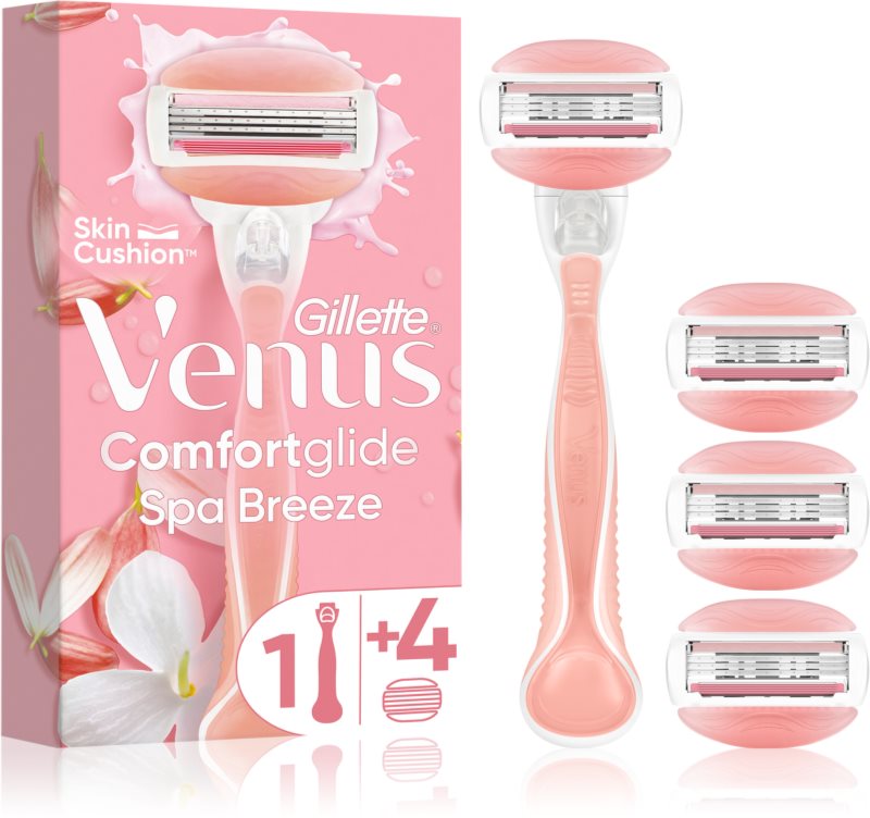 Gillette Venus ComfortGlide Spa Breeze Aparat de ras pentru femei + lame de rezervă 4 buc