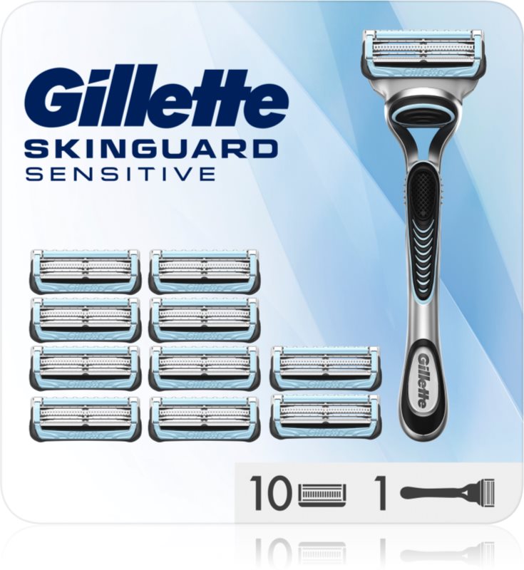 Gillette Skinguard Sensitive Aparat de ras + rezervă lame 11 buc