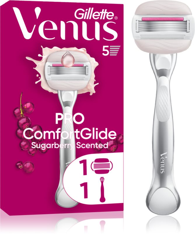 Gillette Venus ComfortGlide Sugarberry aparat de ras cu capăt interschimbabil 1 buc
