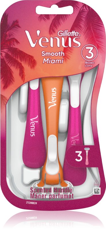 Gillette Venus Smooth Miami aparat de ras de unică folosință pentru femei 3 buc
