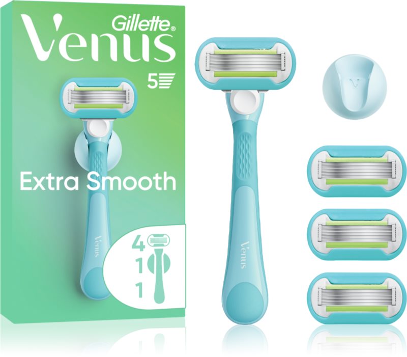 Gillette Venus Extra Smooth epilator pentru femei cu suport pentru duș + lame de rezervă 6 buc