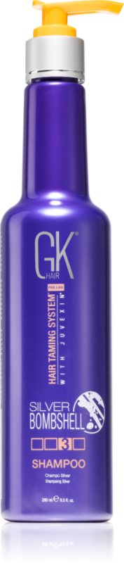 GK Hair Silver Bombshell șampon pentru păr blond neutralizarea subtonurilor de alamă