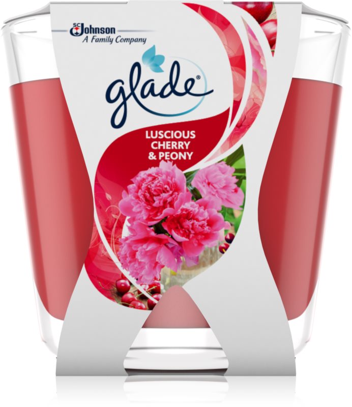 GLADE Luscious Cherry & Peony lumânare parfumată 70 g