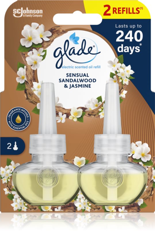 GLADE Sensual Sandalwood & Jasmine rezervă pentru difuzorul electric duo 2x20 ml