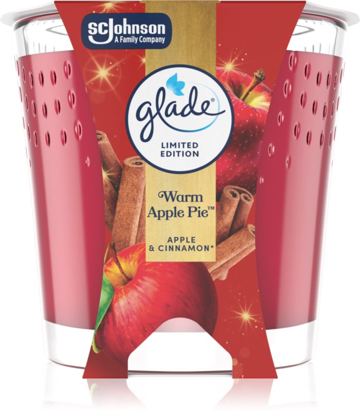GLADE Warm Apple Pie lumânare parfumată 112 g