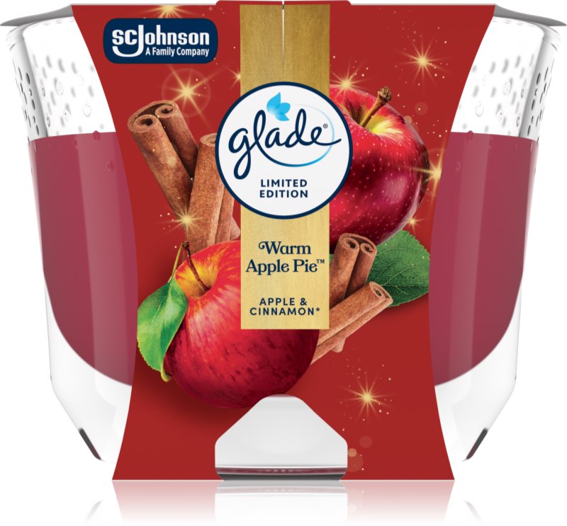 GLADE Warm Apple Pie lumânare parfumată 204 g