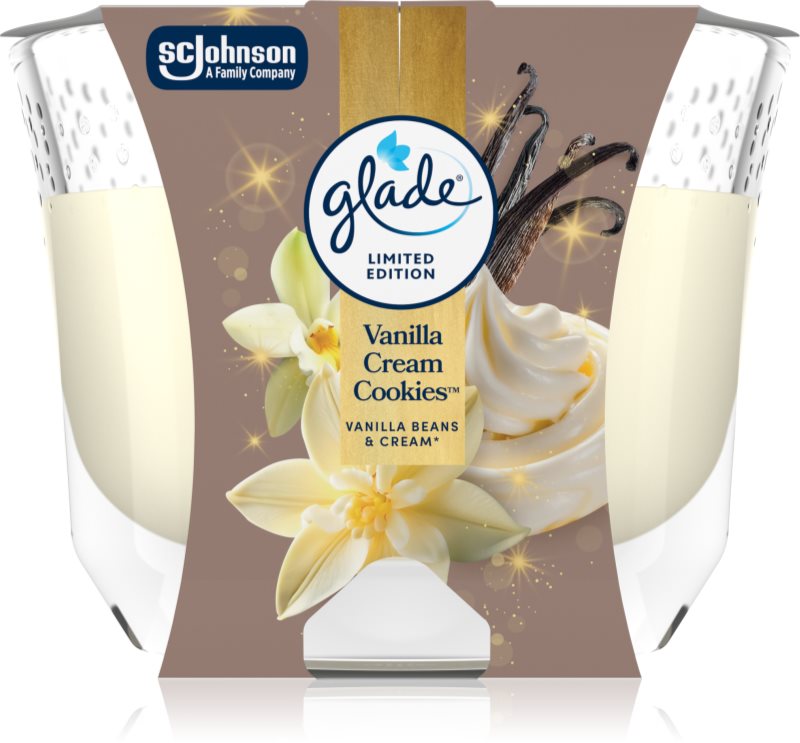 GLADE Vanilla Cream Cookies lumânare parfumată 204 g