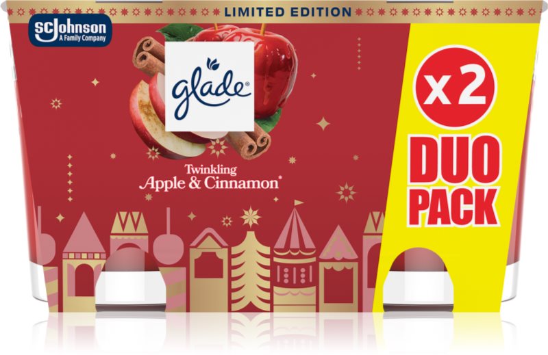GLADE Twinkling Apple & Cinnamon set cadou 2x112 g