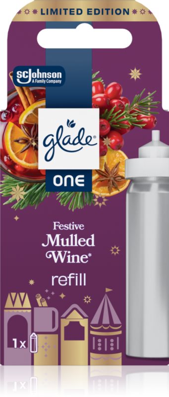 GLADE ONE Festive Mulled Wine rezervă de reumplere pentru odorizantul de aer 10 ml