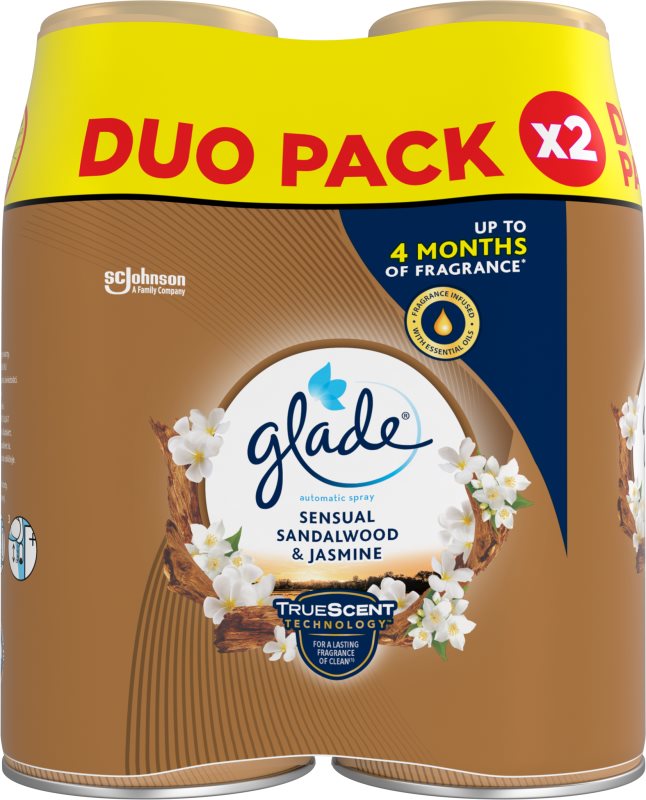 GLADE Automatic Sensual Sandalwood & Jasmine automat de odorizare a aerului rezervă DUO