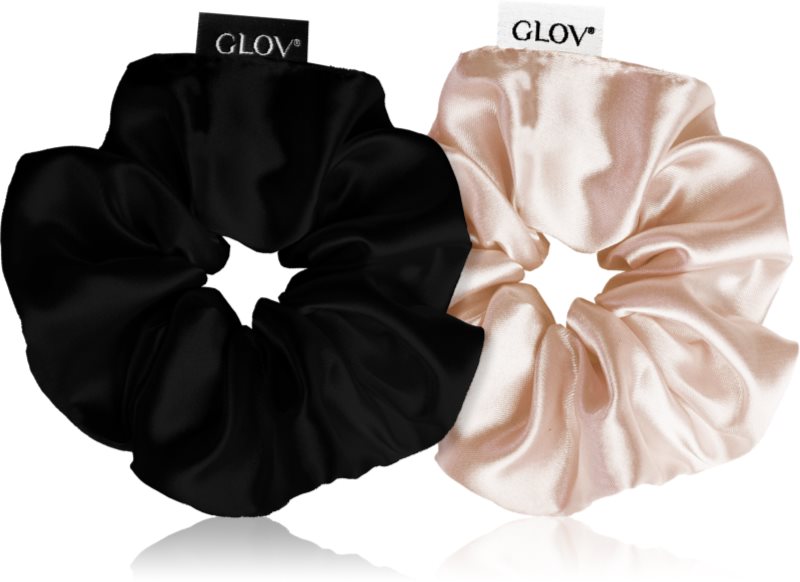 GLOV Scrunchies M Elastice pentru par Sparkling Wine/Black 2 buc