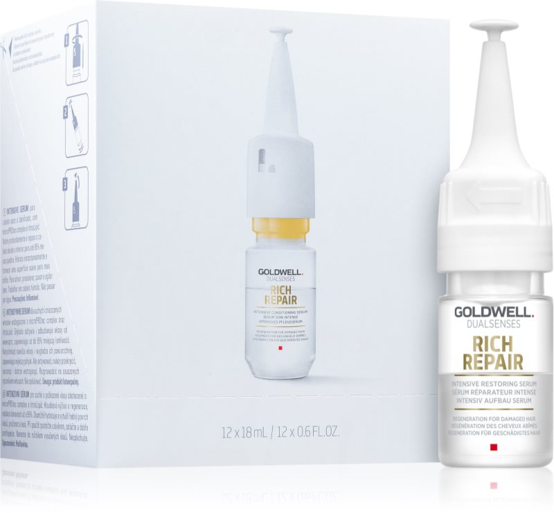 Goldwell Dualsenses Rich Repair Ser intensiv regenerant pentru păr uscat și deteriorat 12 x 18 ml