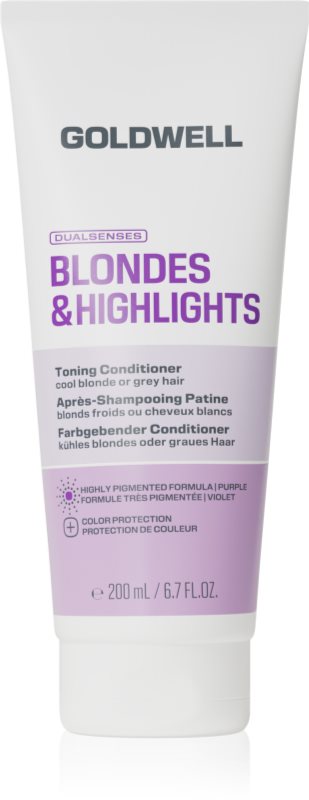 Goldwell Dualsenses Blondes & Highlights Toning Conditioner balsam nuanțator cu pigment violet 200 ml