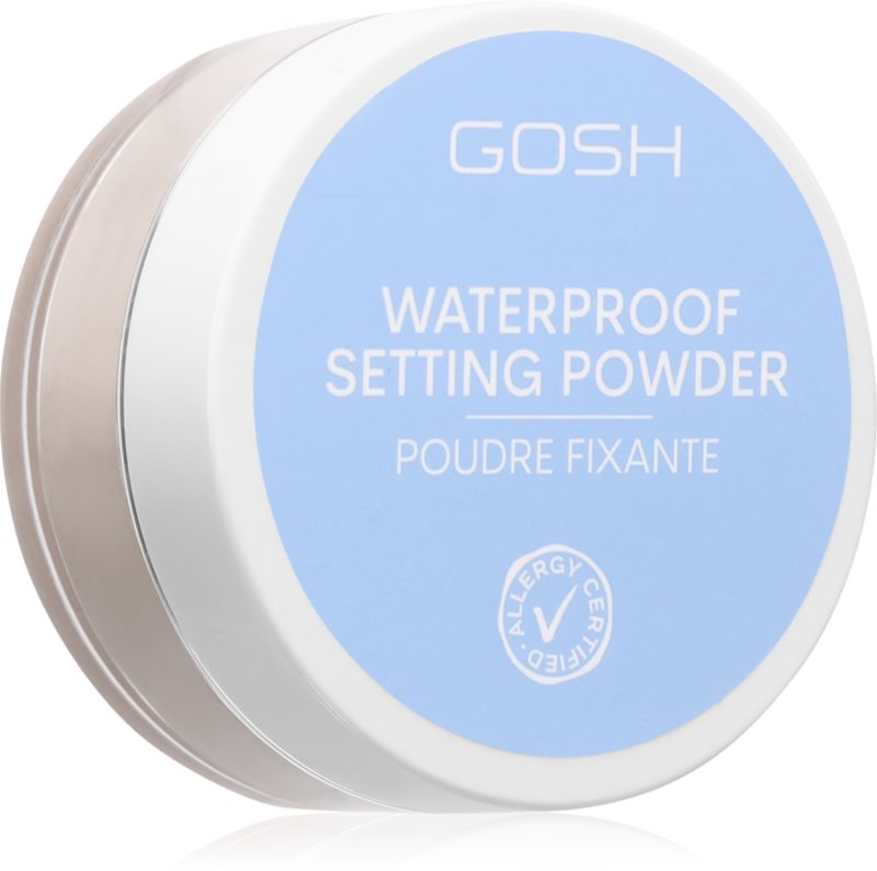 GOSH COPENHAGEN Waterproof Setting Powder pudra de fixare, rezistenta la umiditate culoare 001 Transparent 7 g