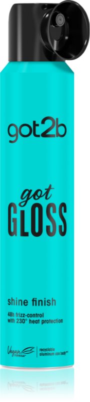 got2b got Gloss Shine Finish spray pentru strălucire pentru modelarea termica a parului 200 ml
