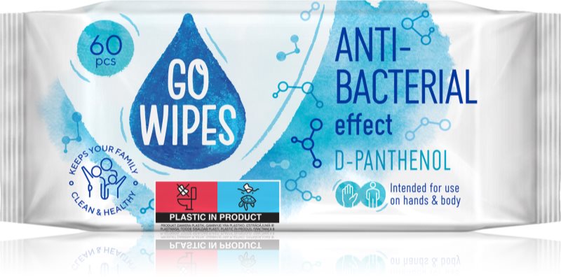 GoWipes Anti-Bacterial Effect D-Panthenol Servetele umede cu efect antibacterian 60 buc