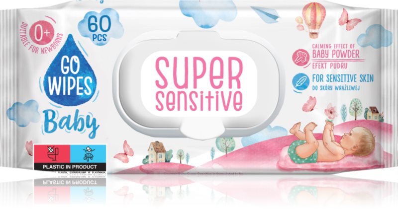 GoWipes Super Sensitive Șervețele umede pentru copii pentru piele sensibila 0+ 60 buc