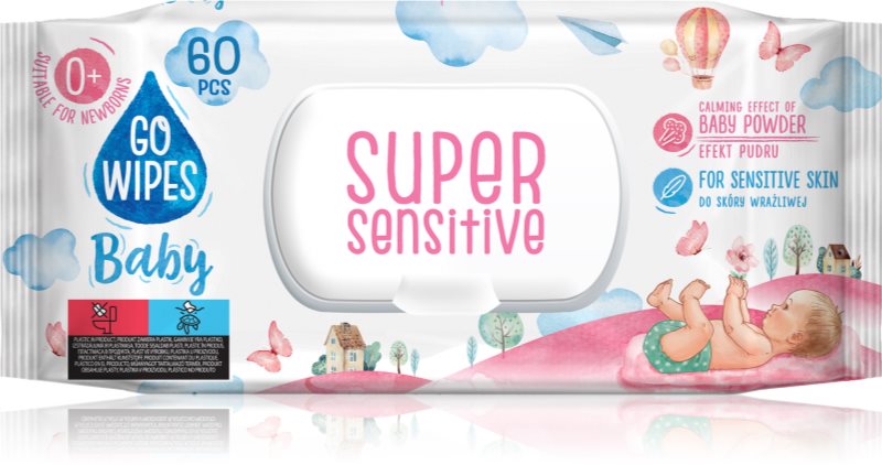 GoWipes Super Sensitive Șervețele umede pentru copii pentru piele sensibila 0+ 60 buc