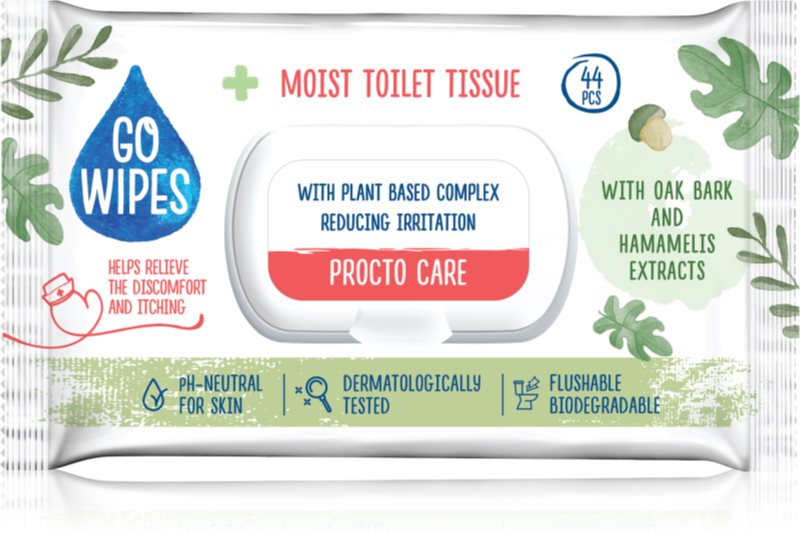 GoWipes Procto Care hârtie igienică umedă pentru piele sensibila 44 buc