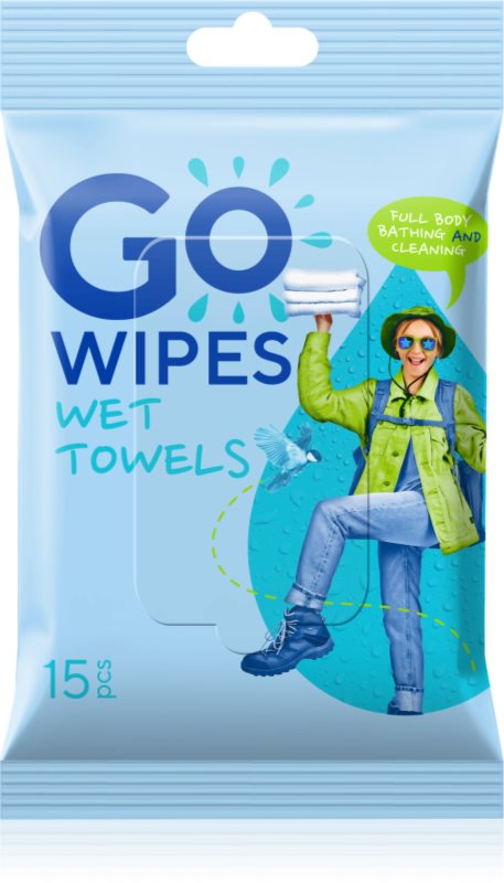 GoWipes Wet Towels prosoape umede cu efect revigorant 26x20 cm 15 buc