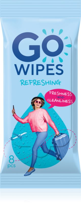 GoWipes Refreshing Wet Wipes Servetele umede cu efect revigorant de maini 10x8 buc