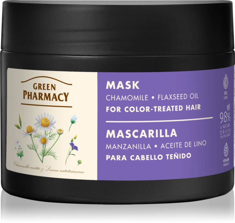 Green Pharmacy Chamomile Mask Mască intens nutritivă pentru păr uscat și poros 300 ml