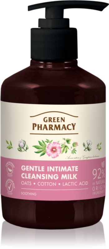 Green Pharmacy Oats & Cotton lotiune pentru igiena intima 370 ml