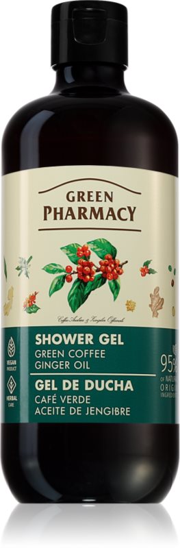 Green Pharmacy Green coffee & Ginger Oil Shower Gel gel de duș 500 ml