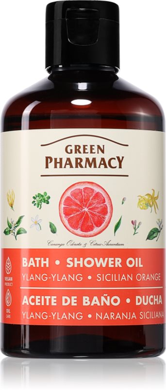Green Pharmacy Ylang-ylang & Sicilian Orange Bath Oil șampon revigorant pentru păr și barbă 250 ml
