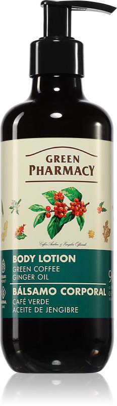 Green Pharmacy Green coffee & Ginger Oil Body Lotion lotiune de corp pentru fermitate 400 ml