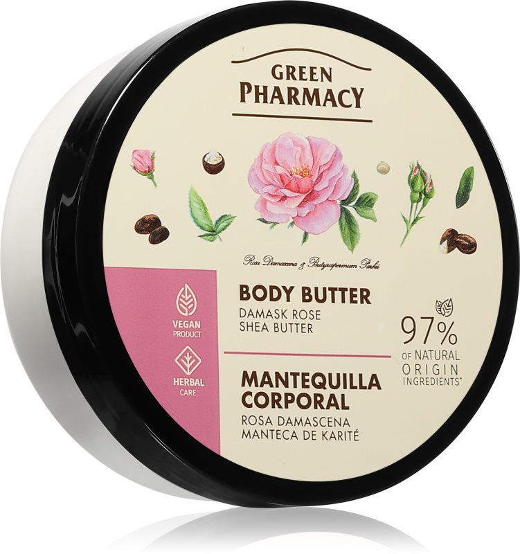 Green Pharmacy Damask Rose & Shea Butter Body Butter unt de corp intens hidratant 200 ml