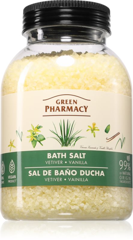Green Pharmacy Vetiver & Vanilla Bath Salt sare de baie relaxanta 1000 g