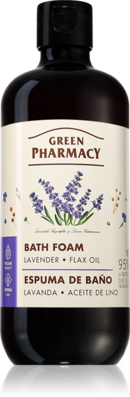 Green Pharmacy Lavender & Linseed Oil Bath Foam spuma de baie cu lavanda 500 ml