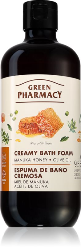 Green Pharmacy Manuka Honey & Olive Oil Bath Foam Spuma de baie cremoasa 500 ml