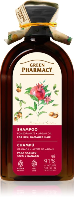 Green Pharmacy Argan Oil & Pomegranate Shampoo Sampon pentru par uscat si deteriorat cu ulei de argan 350 ml